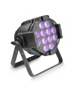12 x 12W LED RGBWA+UV PAR Scheinwerfer in schwarzem Gehäuse