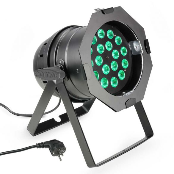 18 x 8W QUAD Colour LED RGBW PAR Scheinwerfer in schwarzem Gehäuse
